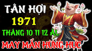 Tử Vi Tháng 10, 11, 12 Âm Lịch 2025 Tuổi Tân Hợi 1971 | Đại Vận Mở Ra, Tiền Bạc Hưng Vượng