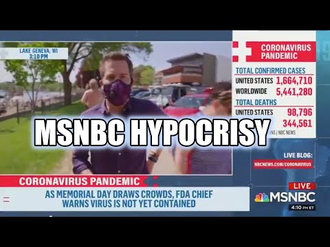 MSNBC Reporters outraged people aren't wearing face masks. Passerby calls them out for hypocrisy