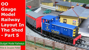 OO Gauge Model Railway Layout In The Shed - Part 5 - Hornby R30036 Diesel Shunter Pack & Scenery