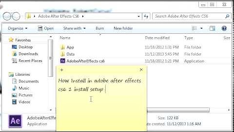 How Install in ADOBE AFTER EFFECTS cs6