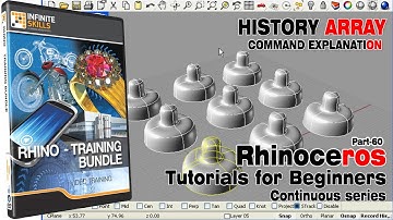 History Array command explanation | Rhino Tutorials for beginners | Rhinoceros 3D | Part 60