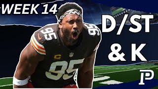 Week 14 TOP Kickers & Defenses | High Upside Streamers!