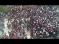 طلبة جامعة جيجل خلال انتظارهم وصول الشيخ شمس الدين الجزائري للقطب الجامعي تاسوست