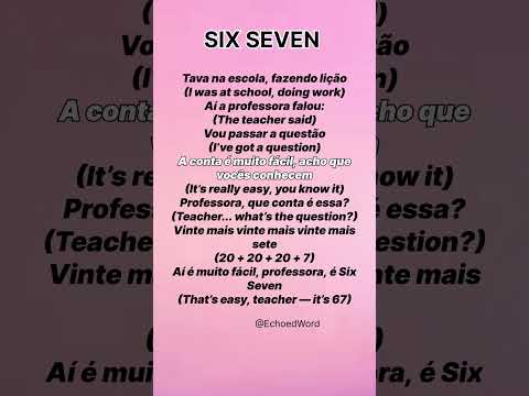 Six Seven #lyrics #SixSeven #67 #funk #laurinhacosta #BrazilianFunk #viral #trending #shorts