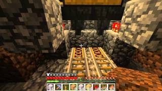 Minecraft  Automatic Unloader Cart System Ep. 19