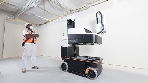 Canvas drywall finishing robots demos sanding skills