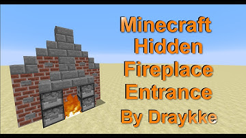 Minecraft (1.7.9+) Hidden Fireplace Entrance [Simple/Compact/No Visible Redstone]