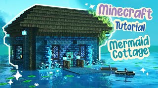 Mermaid Cottage Tiny House Tutorial Minecraft 🐬🌿✨ Mizunos Starter House Fairy Tale 🌊 ✨Easy Survival