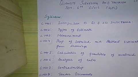 |Lecture 01| Introduction to Estimating|