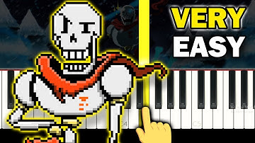 Undertale OST - Bonetrousle - VERY EASY Piano tutorial