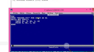 Reading the data from the file in Qbasic