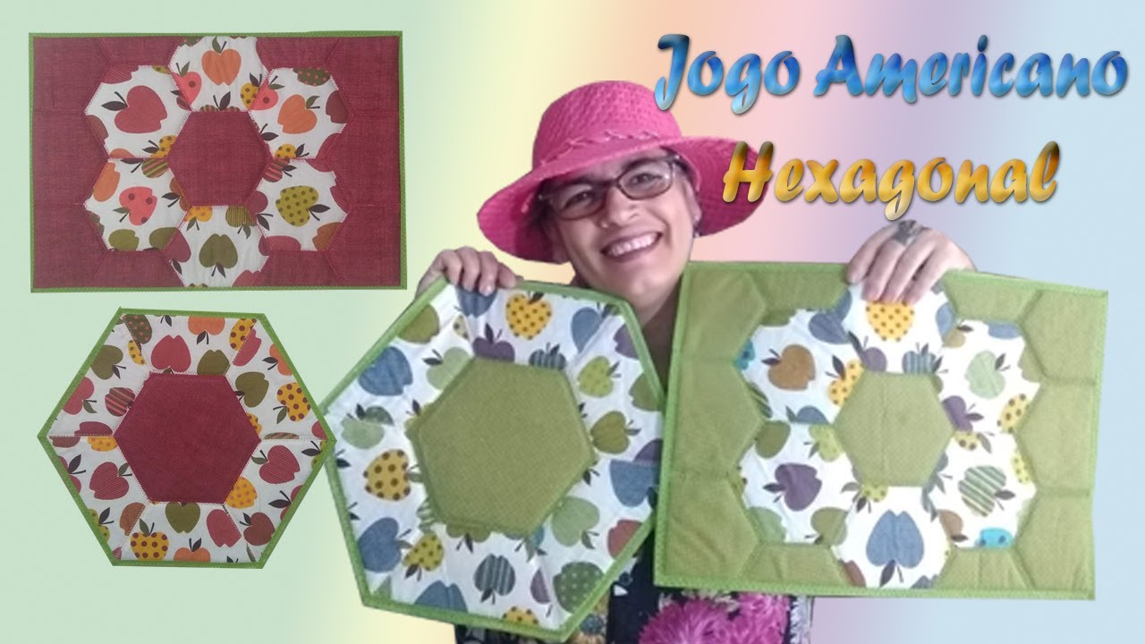Como fazer um Jogo Americano retangular com forma Hexagonal em tecido