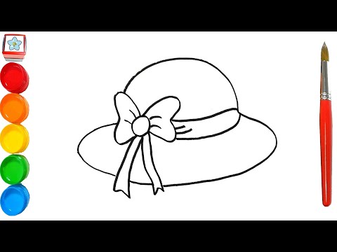 Vẽ hình #211: Vẽ Cái mũ (cái nón) đơn giản | How to draw a hat