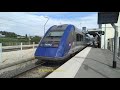 Ref:3yI3OSCOWSA Un autorail xter sncf quittant la gare de la penne-sur-huveaune