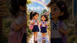 🌈☔ Anaya and a Beautiful Rainy Day 💖🏫 #AnayaAndRain 🌈 #SchoolStory 🏫 #CuteStory 💖 #RainyDay ☔