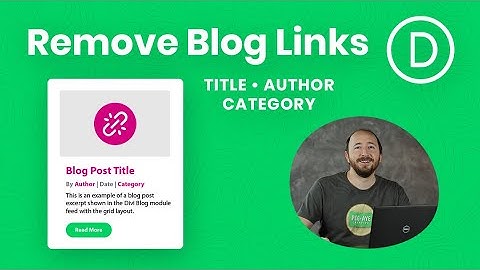 How To Remove The Divi Blog Module Title, Author, And Category Links