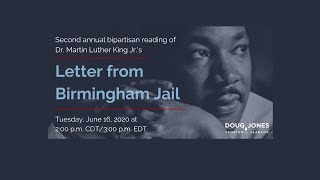 Senator Jones leads second annual bipartisan reading of Dr. King&#39;s Letter from Birmingham Jail