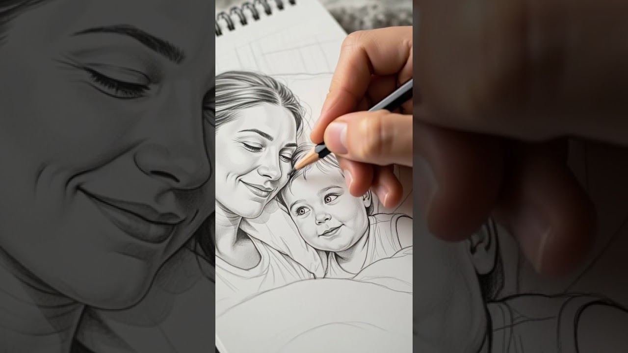 "A Moment of Love: Hand-Drawn Sketch Comes to Life"