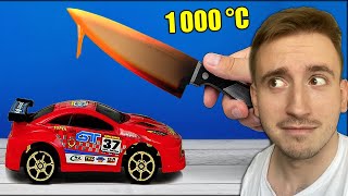 ŽHAVÝ 1000 °C NŮŽ vs AUTO ! (Experiment)