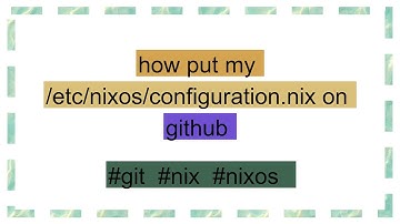 how put my /etc/nixos/configuration.nix on github