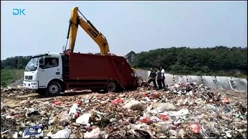 Compressed garbage truck