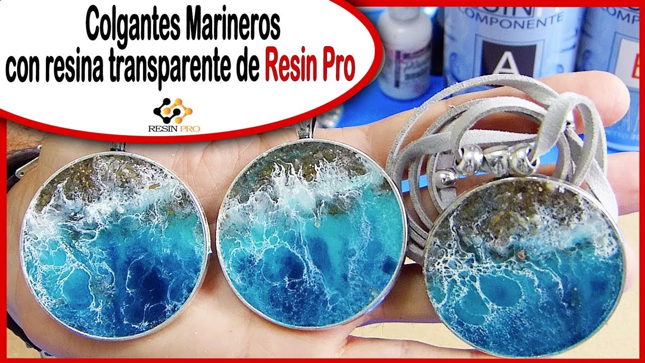 cable entrada igual COLGANTES MARINEROS🌊con resina transparente de Resin Pro - YouTube