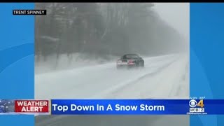 Famous Convertible With The Top Down Seen Driving On Route 2 During Snowstorm Net Worth