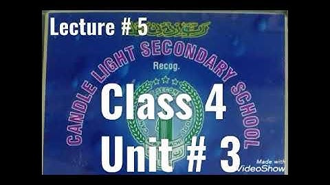 Class 4 English lit lecture 5 week 7