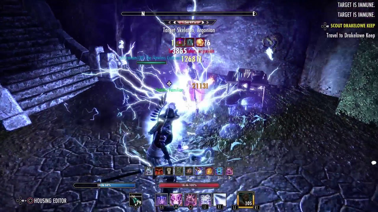 Eso mag sorc 45k wolfhunter dlc heavy attack build YouTube