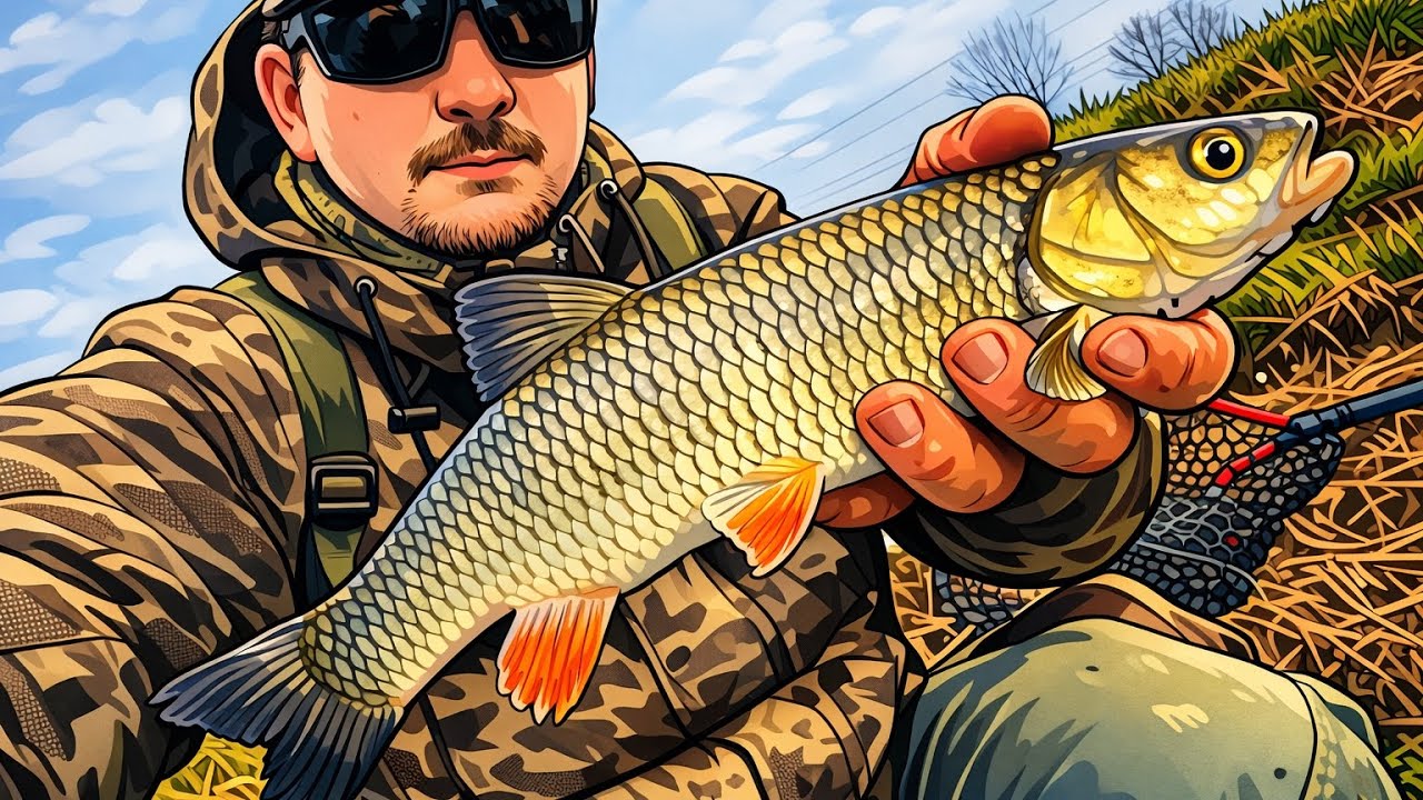 Spinning la Squalius cephalus (clean) cu gumă Lake Fork.#Squaliuscephalus #clean #spinning