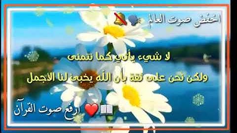 قران كريم / اخفض صوت العالم / وارفع صوت القران / تلاوه خاشعه