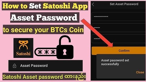 How to set asset password in Satoshi CORE Mining | Asset Password 2024