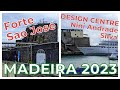 Madeira. Funchal Harbour at Sunday. Inside Forte Sao José &amp; Nini Andrade Silva Design Centre - 4K