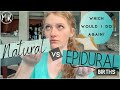 Natural vs Epidural Birth | Which would I do again?? | Pros & Cons