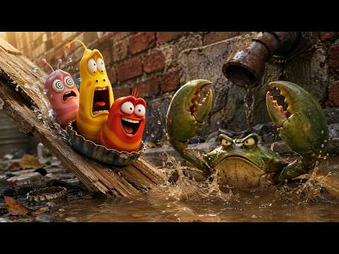 NEW LARVA MOVIE 2026: RUN! THE GIANT CRAB IS COMING! 🦀😱FUNNY ANIME