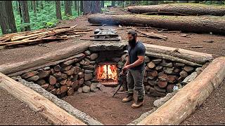 I Spent 30 Days Building a Warm Secret Underground Bunker, Solo Bushcraft Survival