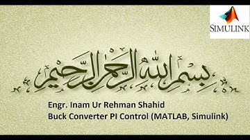 Buck Converter with PI Controller Matlab Simulink