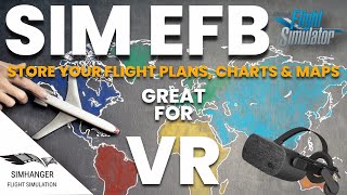 MSFS | VR friendly Electronic Fight Bag | View Moving Maps and Charts in your Cockpit | SIM EFB screenshot 4