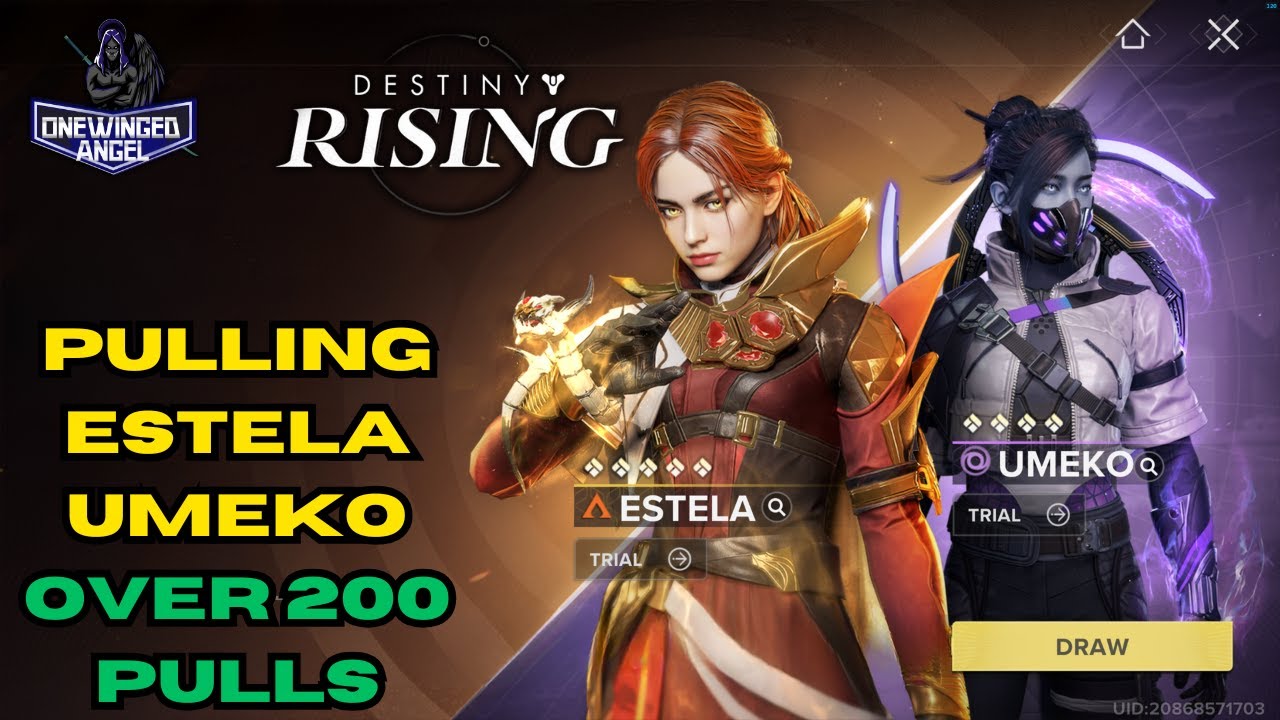 Destiny Rising: 200 Banner Pulls | Estela T3 & Umeko T4 (All Pulls Shown)