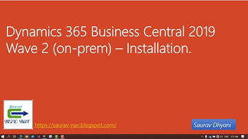 Installation - BC15 Dynamics 365 Business Central 2019 Wave 2