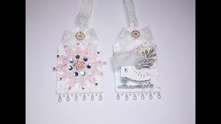 DIY~Shabby Chic &quot;Snowy Days&quot; Lace Christmas Tags!