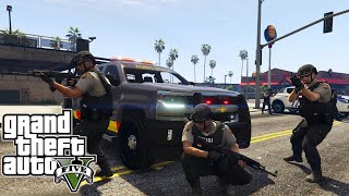 Patroli Brimob Melawan Perampok Bank Bersenjata || GTA 5 Mod Polisi Indonesia