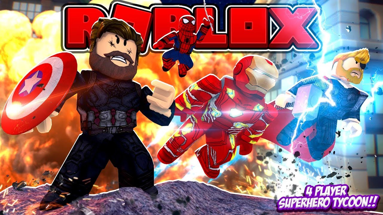 Roblox 4 Player Superhero Tycoon Youtube - roblox superhero tycoon thumbnail