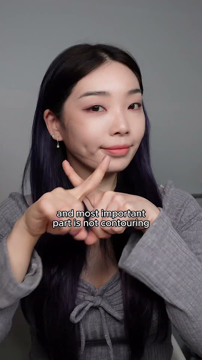 how korean celebrities with wide face shapes contour their face I #shorts