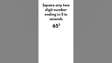 Square any 2 digit number ending in 5 #maths #mathtricks #fun #MentalMath