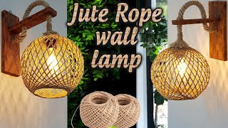 Jute rope Sconce Making - Wooden Sconce Making - Wall Lamp Making with Rope