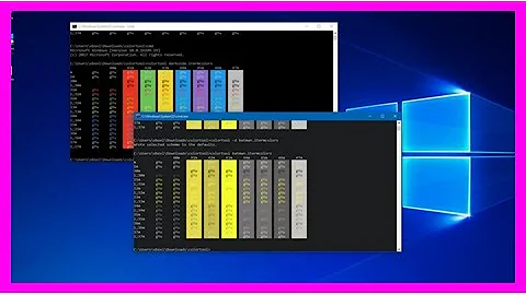 How to change the color scheme command prompt on windows 10