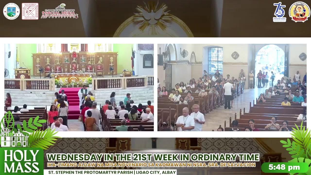 Holy Mass| WEDNESDAY IN THE 21ST WEEK IN ORDINARY TIME