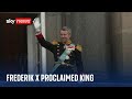 Frederik X waves from balcony as he is proclaimed Denmark's new King image