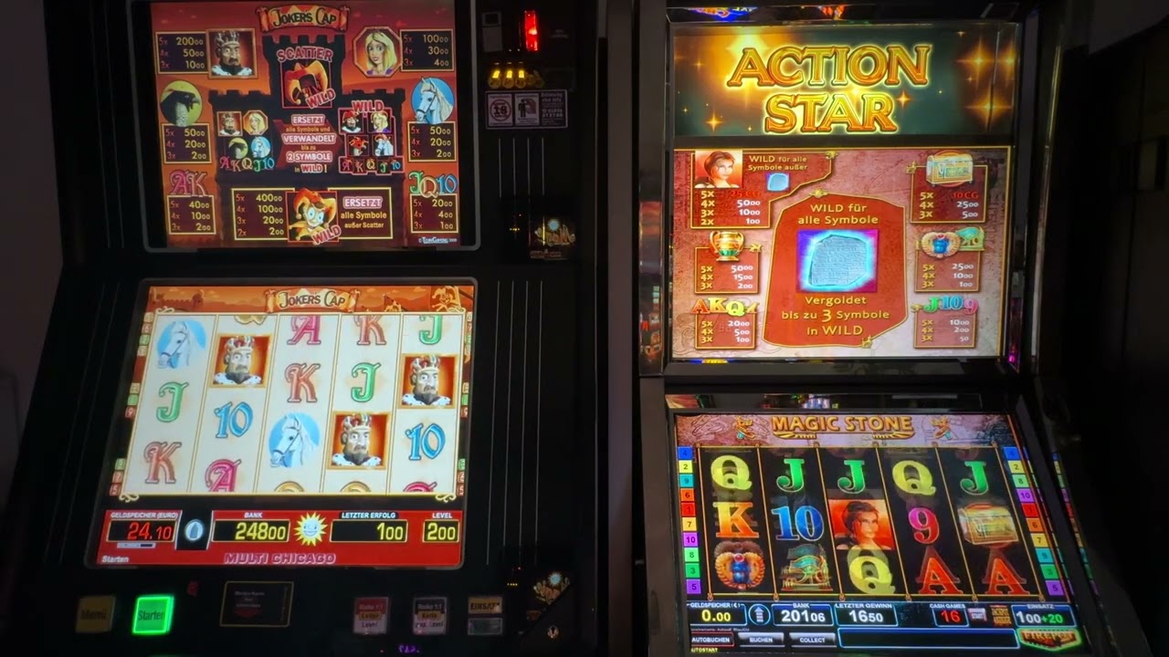 🤗Merkur Bally Jokers￼Cap vs Magic Stone auf zwei Euro gezockt schöner großer Gewinn  let’s play✌🏼😎